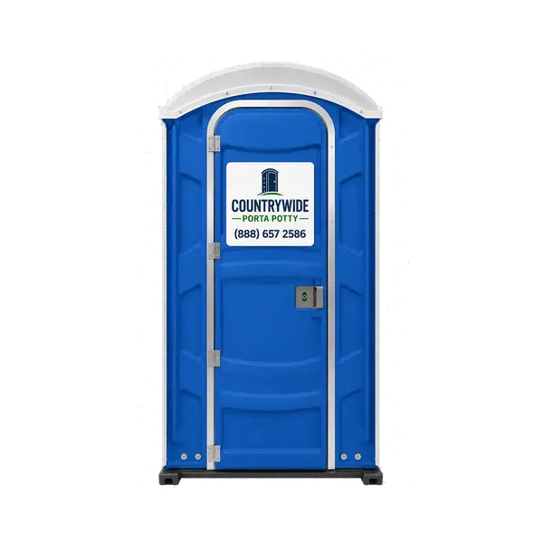 Deluxe flushing portable restroom interior
